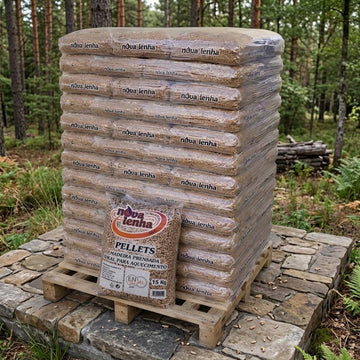 Pellets de Madeira Novalenha – Palete com 77 Sacos de 15 kg
